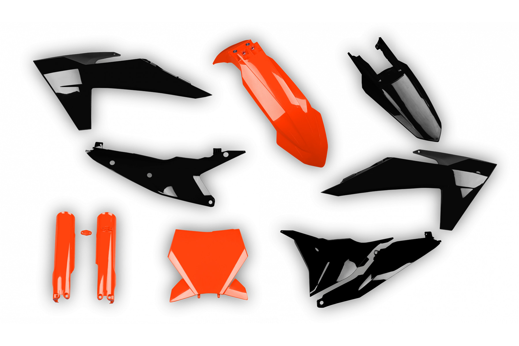 Plastik Full Kit KTM SX SXF 2023 2024 Troy Lee Designs Orange Schwarz