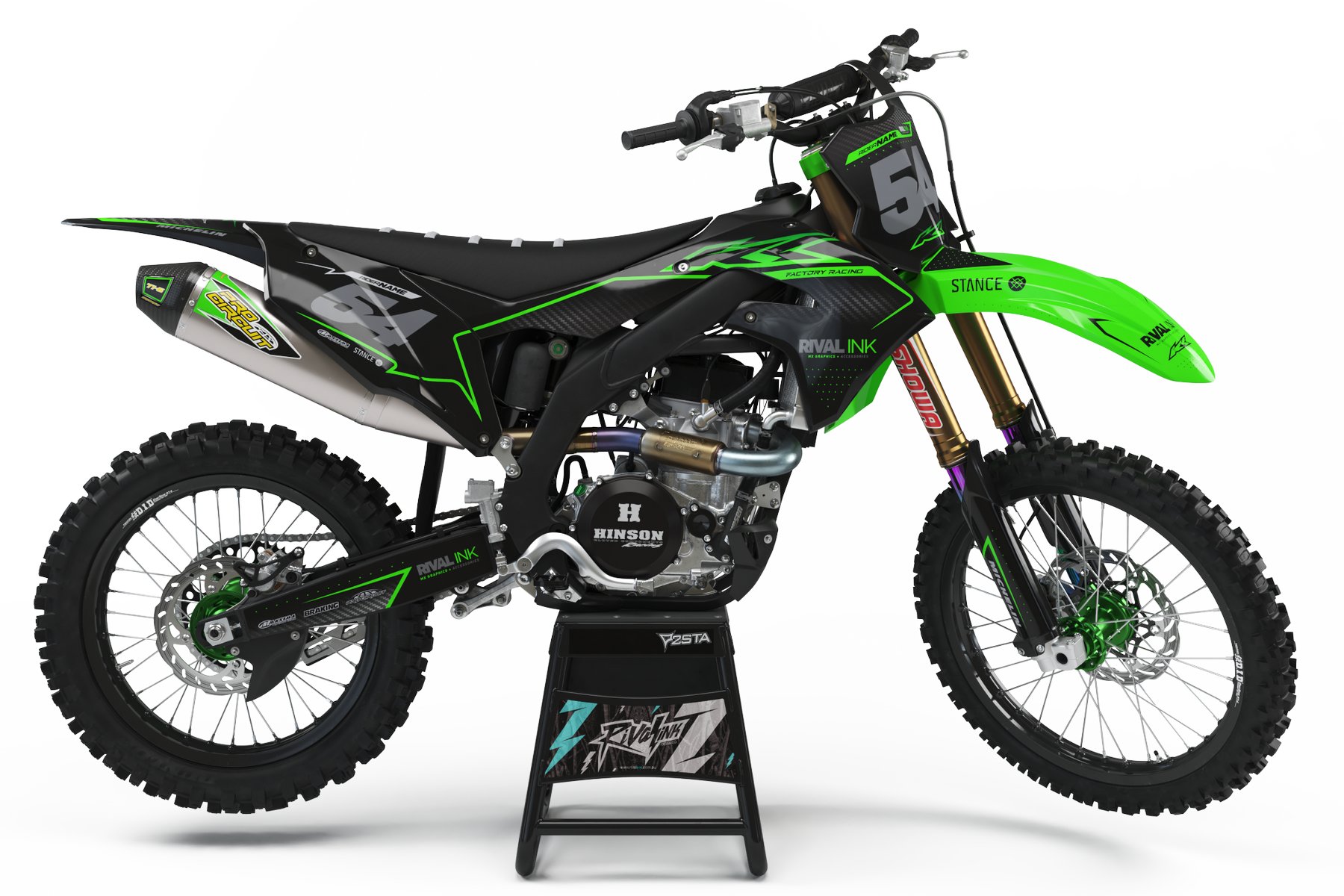 Dekor Factory Carbon Green Limited Edition Passend F r Kawasaki 