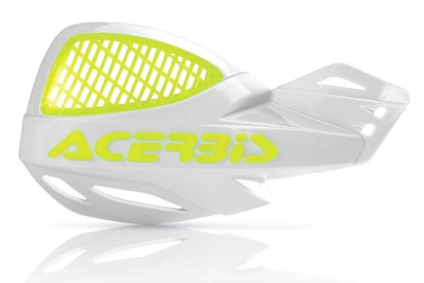 Acerbis Handschalen MX Uniko Vented Weiß/Neon Gelb, Inkl. Anbaukit
