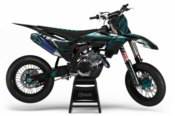 Supermoto Dekor Flash Mint passend für KTM optional in Full Chrome