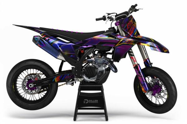 Supermoto Dekor Flash Purple passend für KTM optional in Full Chrome