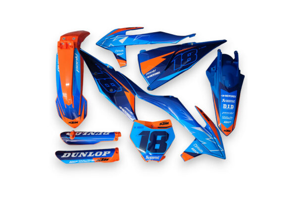 Dekor auf Plastiks beklebt für MX und Enduro Modelle passend für KTM
