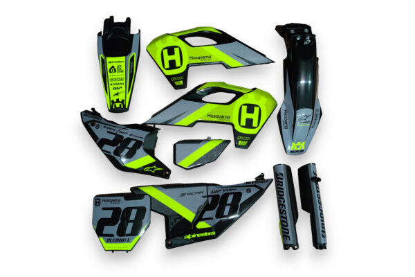 Dekor auf Plastiks beklebt für MX und Enduro Modelle passend für Husqvarna