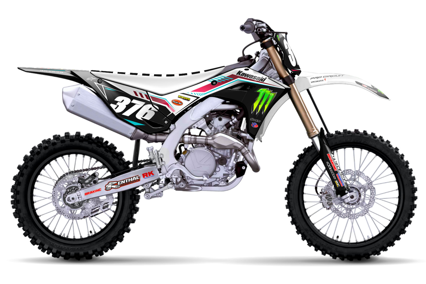 Dekor Monster Energy Pro Circuit White Limited Edition passend für