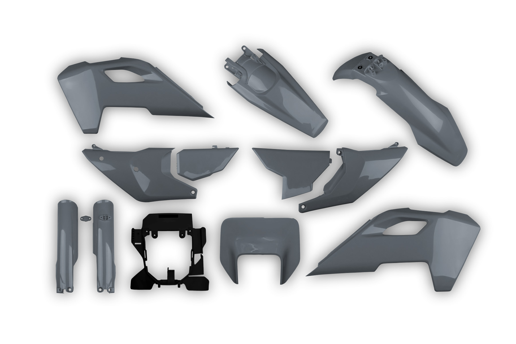 Racetech Plastik Full Kit passend für Husqvarna TE / FE 2024 – 2025 Anthrazit