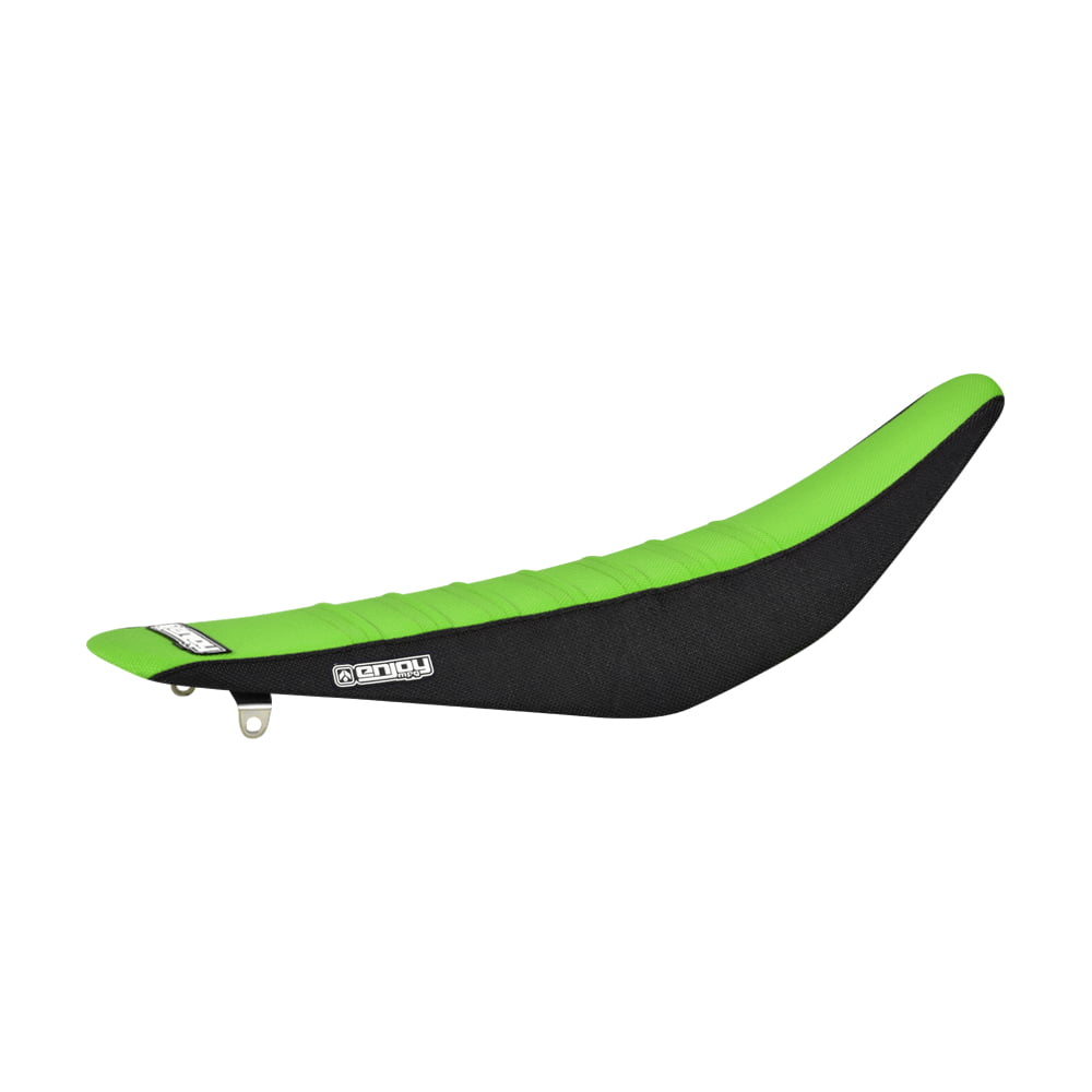 48-HON-BLK-GRN-RED-PLEAT Factory Sitzbankbezug passend für Kawasaki Motocross und Enduromodelle – Bild 1