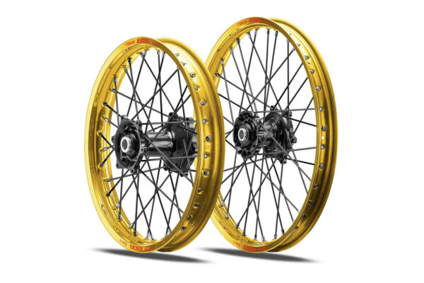 Excel Felgensatz Haan Wheels | Motocross Felgen | Gold – Schwarz