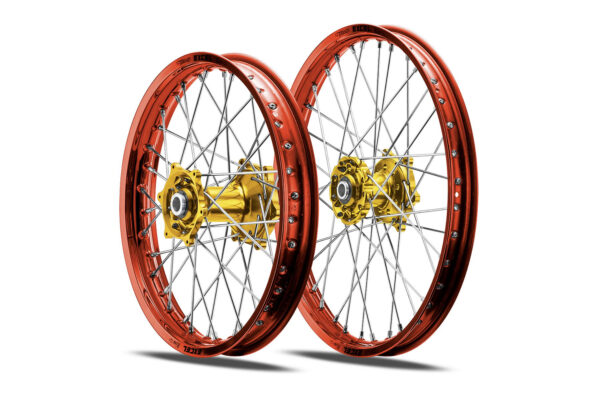 Excel Felgensatz Haan Wheels | Motocross Felgen | Rot – Gold