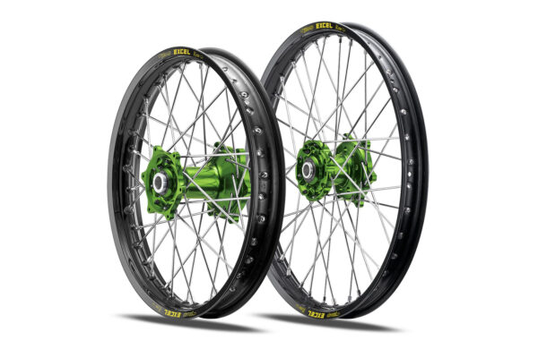 Excel Felgensatz Haan Wheels | Motocross Felgen | Schwarz – Grün