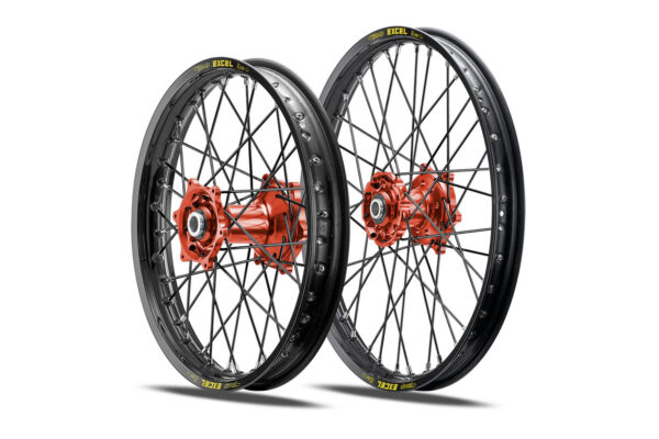 Excel Felgensatz Haan Wheels | Motocross Felgen | Schwarz – Rot