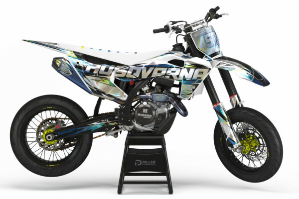 Supermoto Dekor Madness Blue passend für Husqvarna optional in Full Chrome
