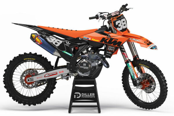 Dekor Troy Lee Designs Orange/Schwarz passend für KTM