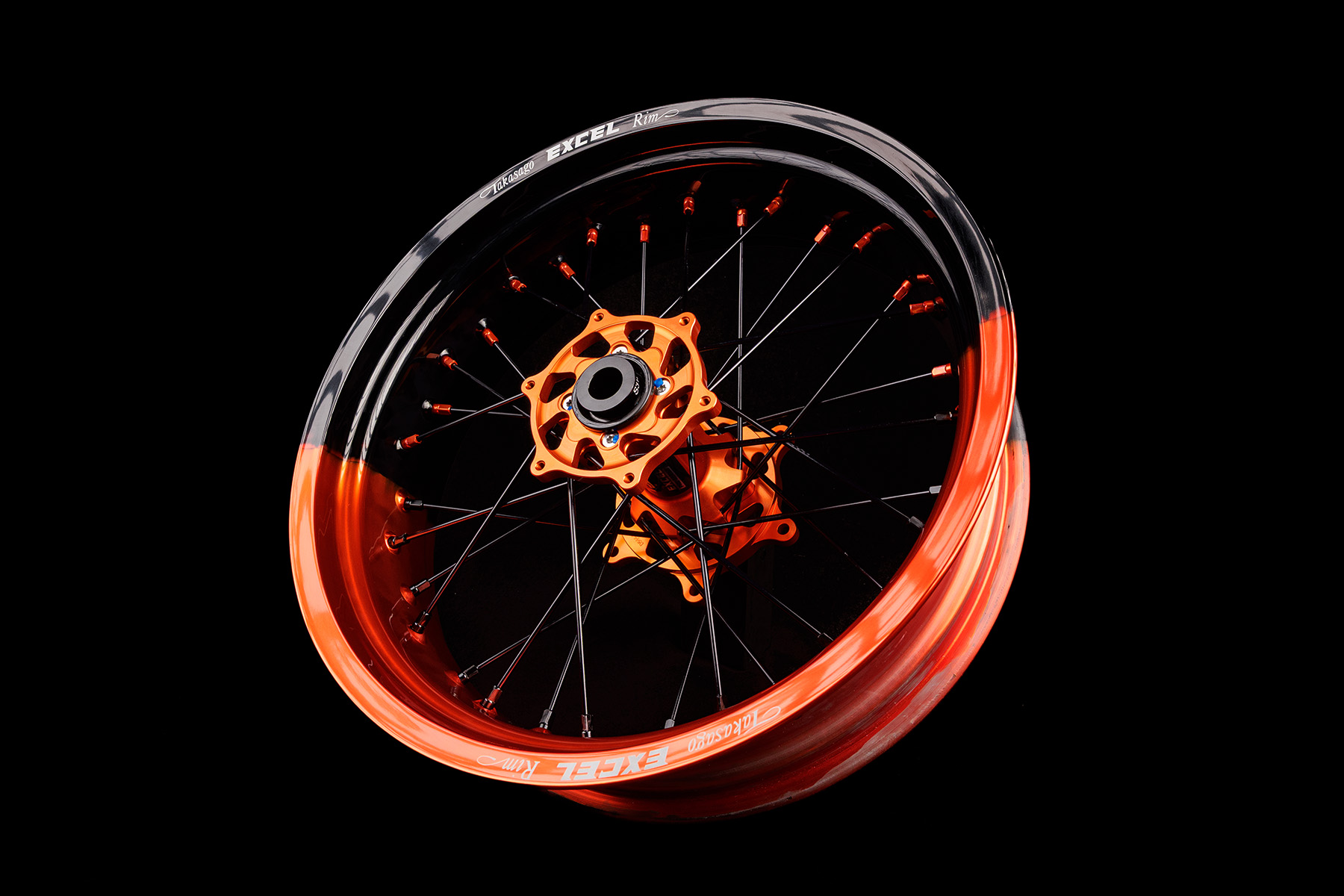 Supermoto-Radsatz-Excel-G2-Series-mit-5050-Fadeuebergang-schwarz-orange-2