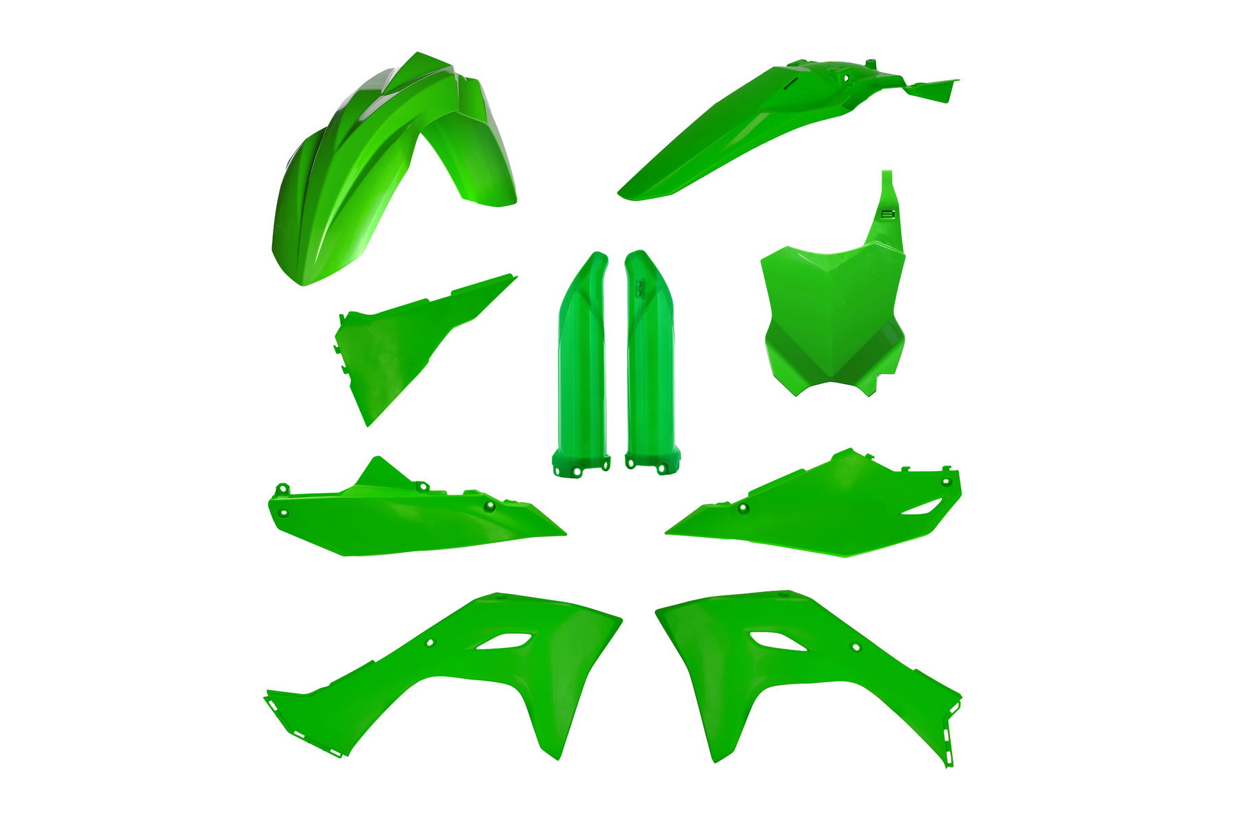 Acerbis Plastik Full Kit passend für Kawasaki KXF450 2024 – 2026 und KXF250 2025 – 2026 Grün