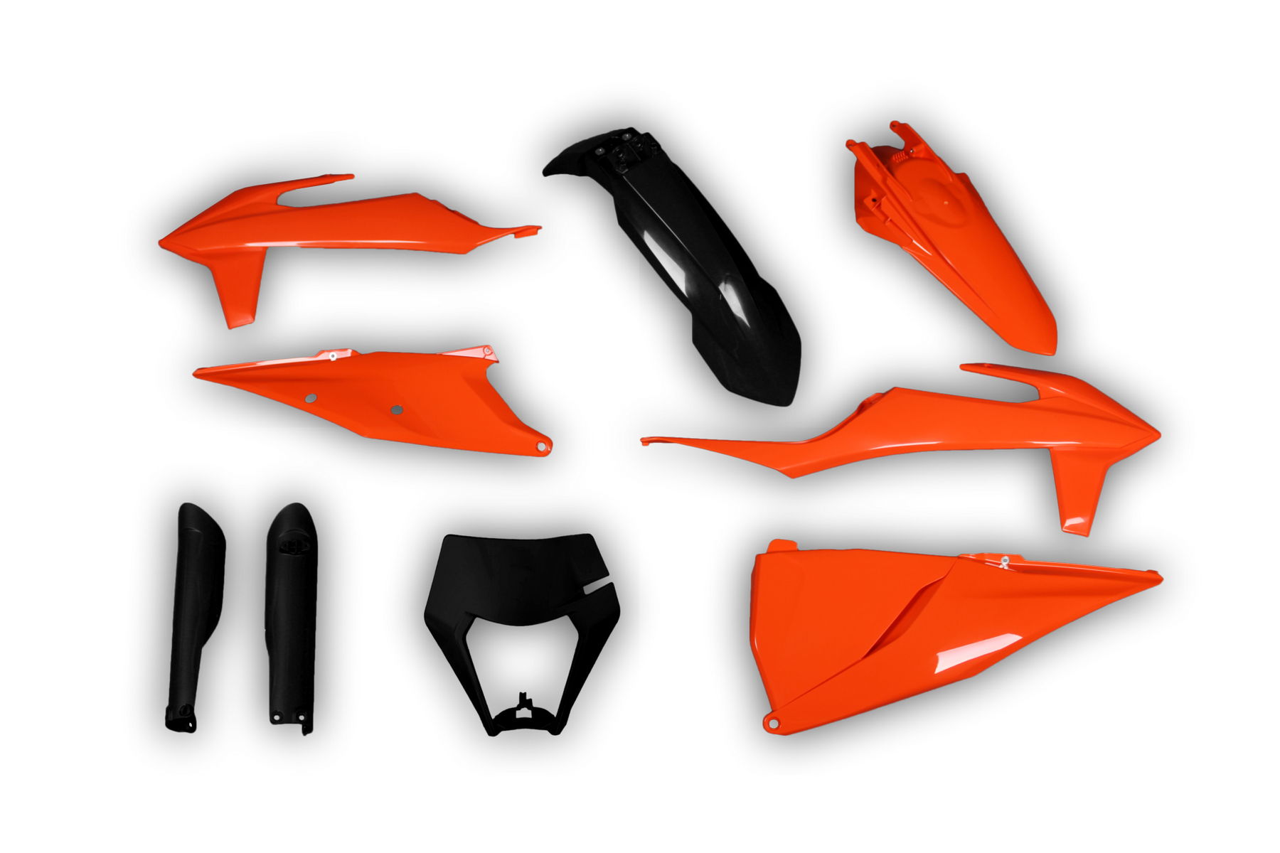 Racetech Plastik Full Kit passend für KTM EXC EXCF 2020 – 2023 Schwarz | Orange