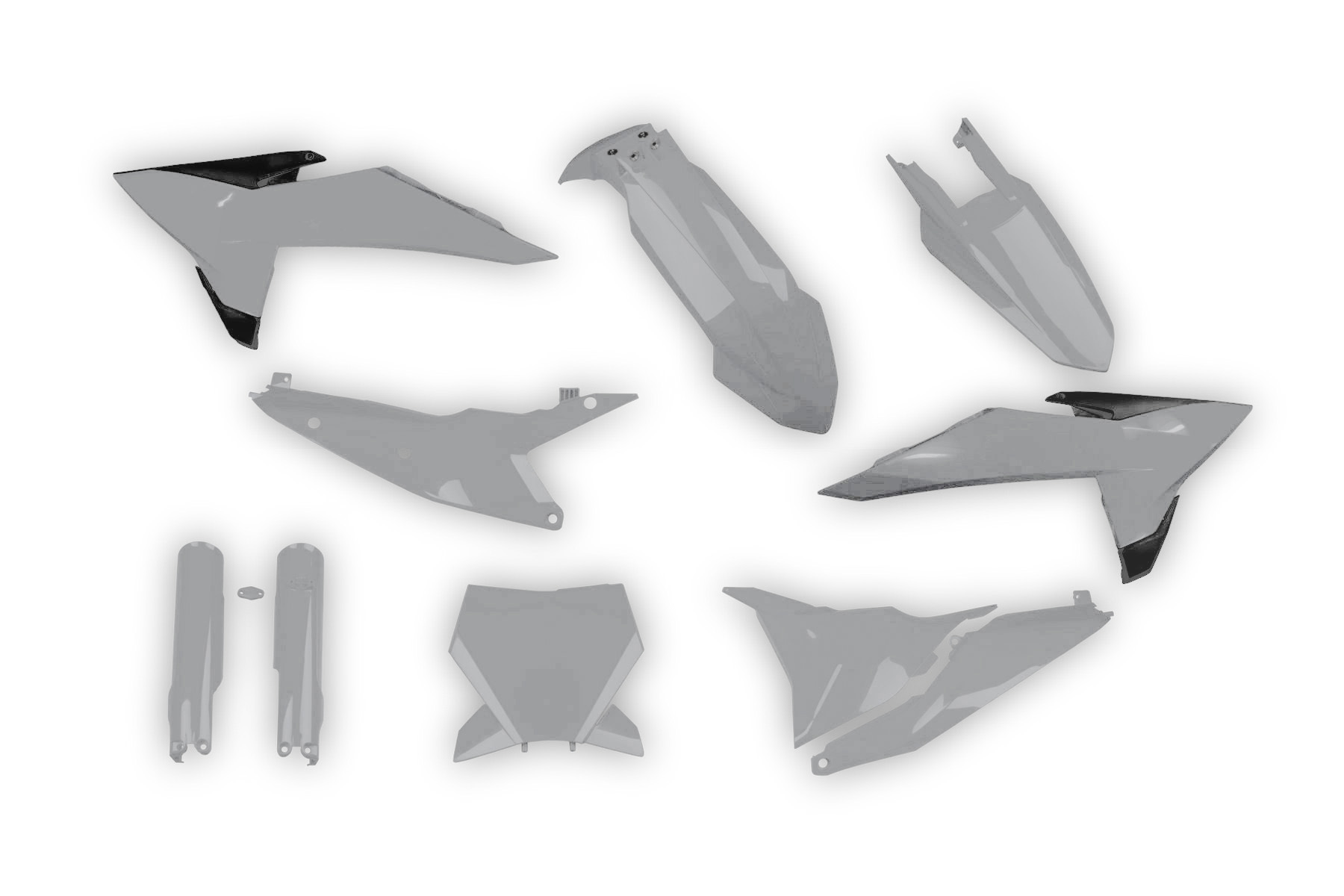 Acerbis Plastik Full Kit passend für KTM SX SXF 2025 – 2026 Grau