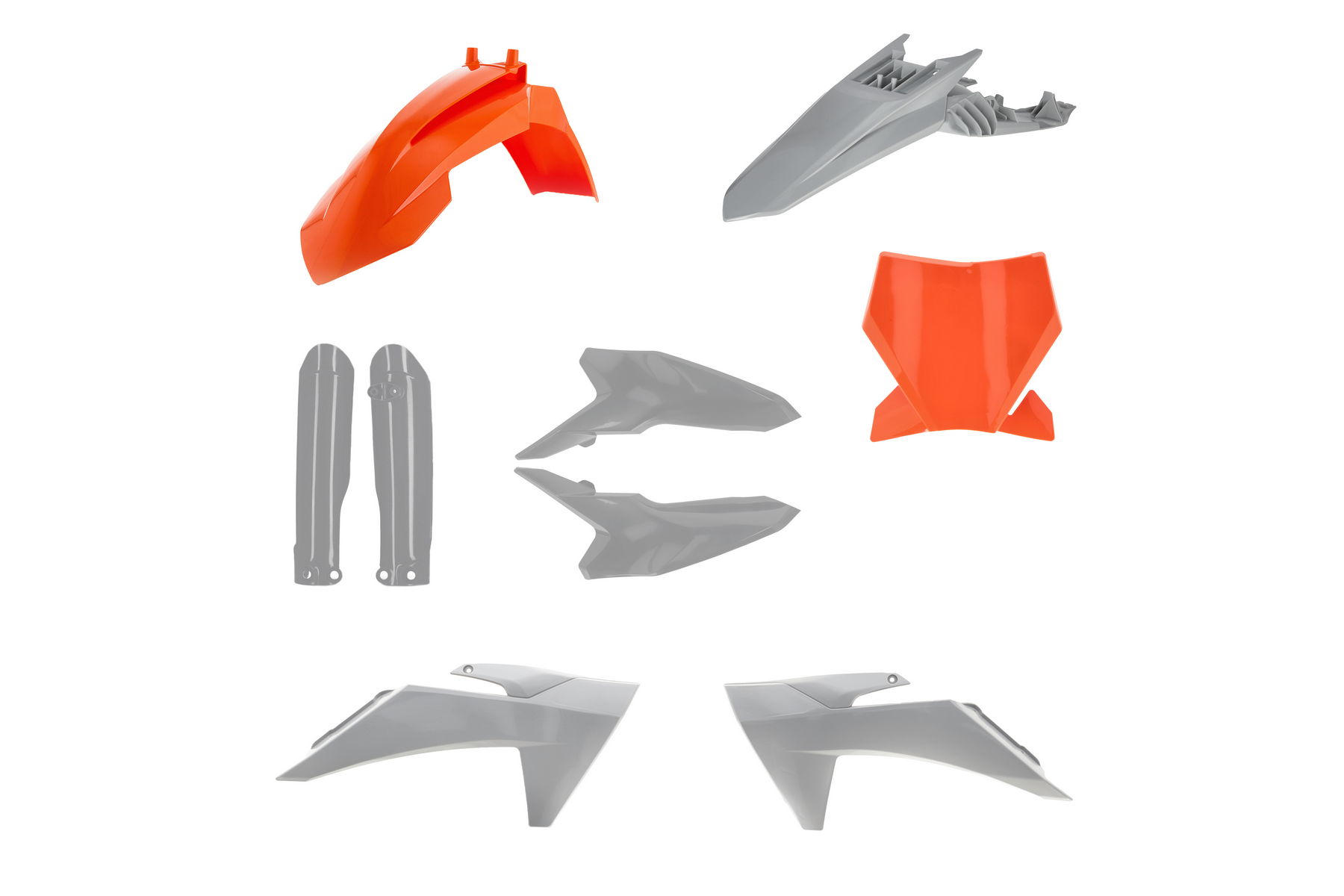 Acerbis Plastik Full Kit passend für KTM SX65 2024 – 2026 Orange | Grau
