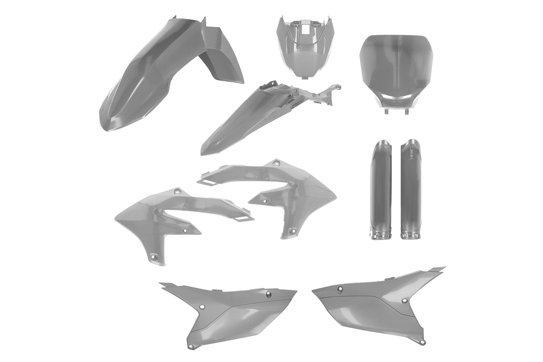 Acerbis Plastik Full Kit passend für Yamaha YZF450 2023 – 2025 und YZF250 2024 – 2026 Grau