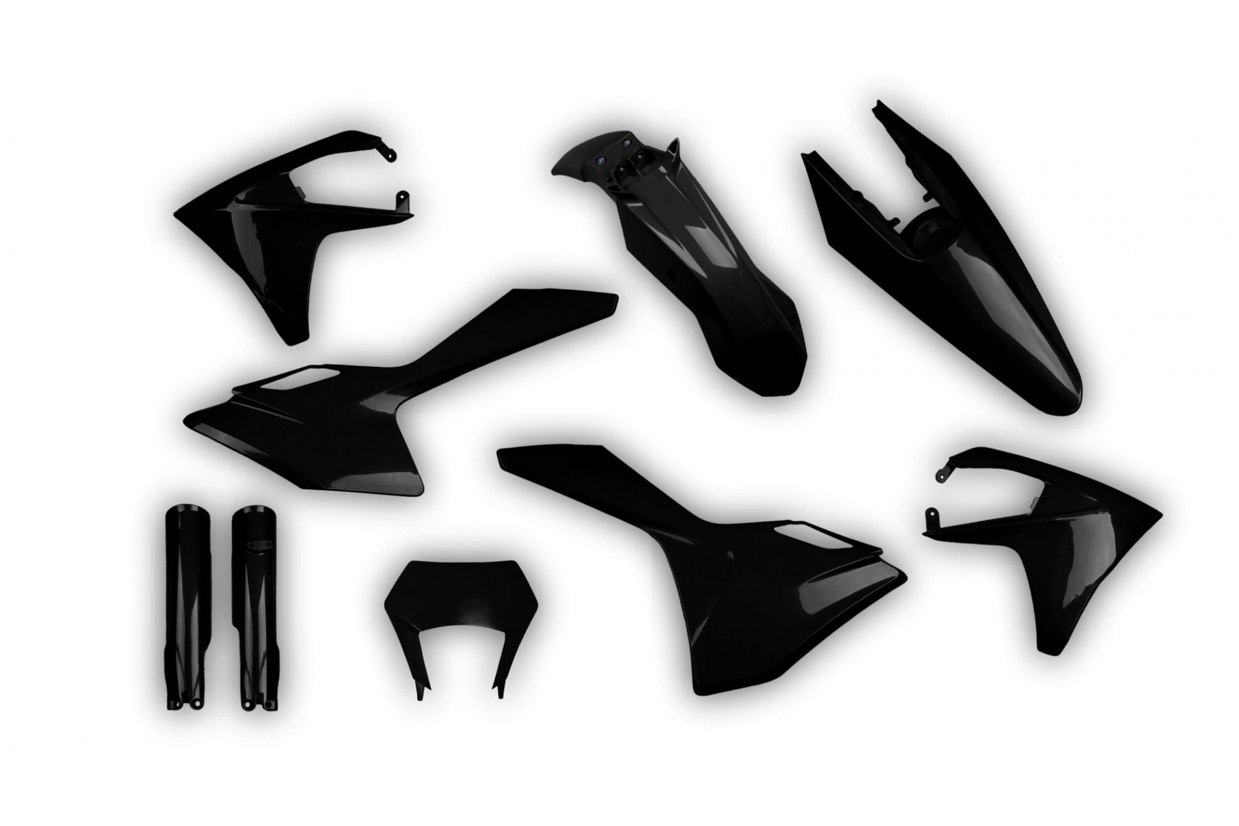 Acerbis Plastik Full Kit passend für Gas Gas EC EC-F 2024 – 2025 Schwarz