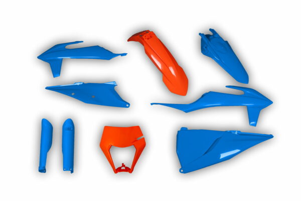 Racetech Plastik Full Kit passend für KTM EXC EXCF 2020 – 2023 Orange | Blau