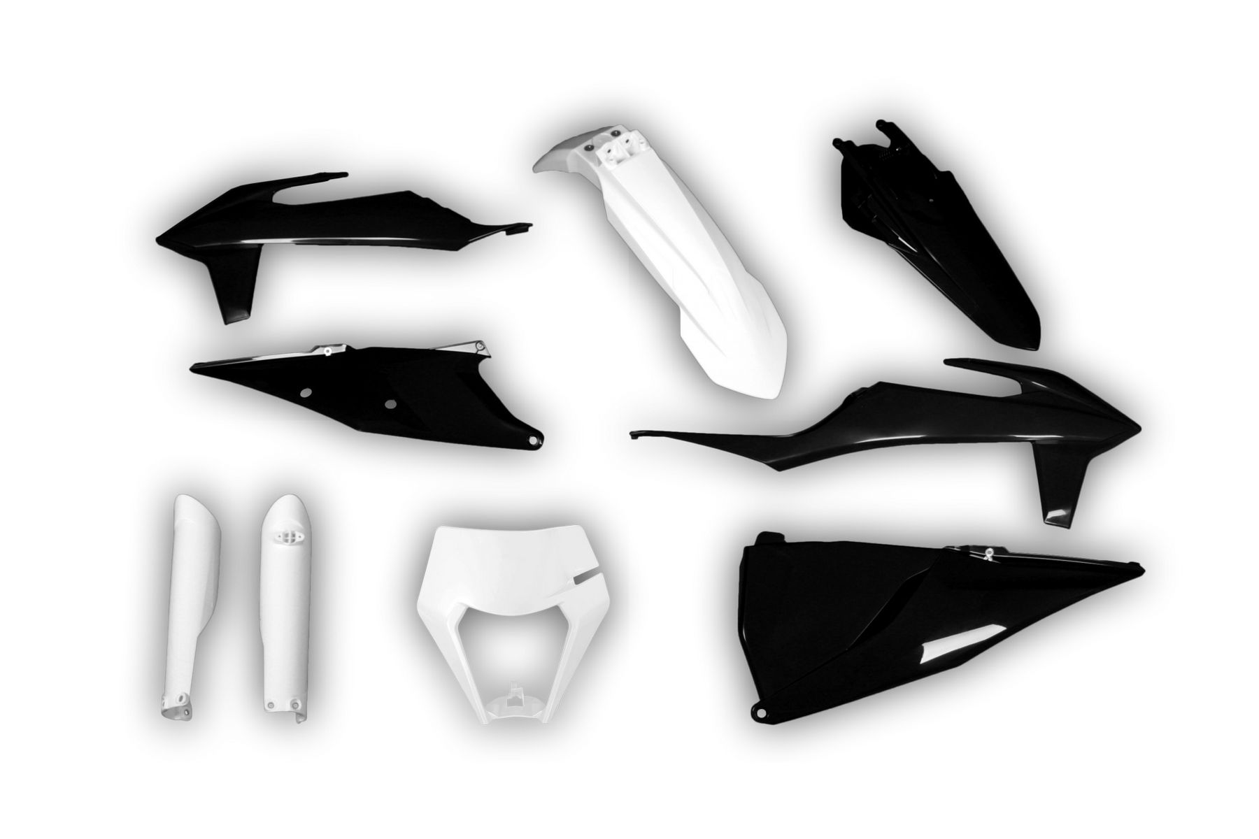 Racetech Plastik Full Kit passend für KTM EXC EXCF 2020 – 2023 Weiß | Schwarz