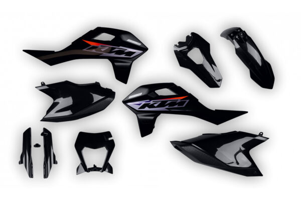 Plastik Full Kit passend für KTM 690 SMC R 2019 – 2024 Schwarz | Trim