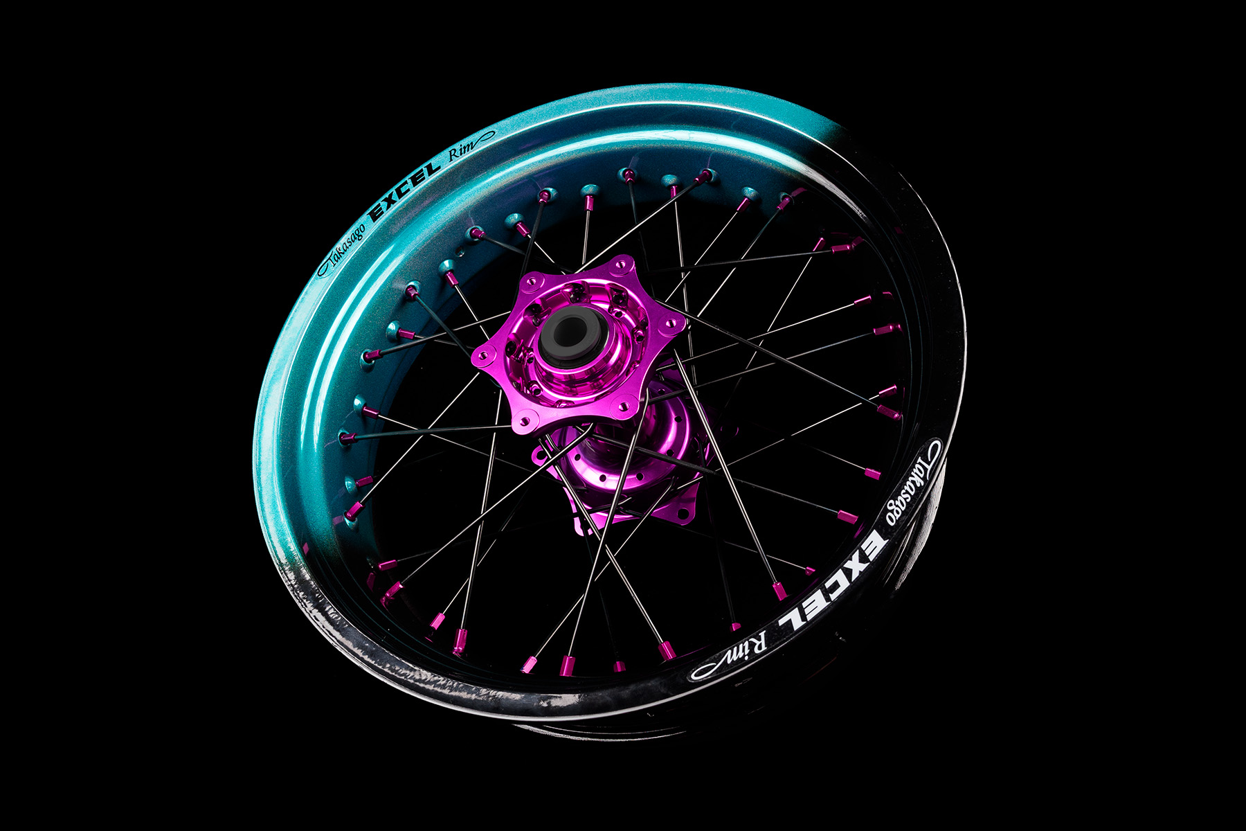 Supermoto Radsatz von Diller Powerparts mit Pulver Beschichtung in Wunschfarbe – Bild 3