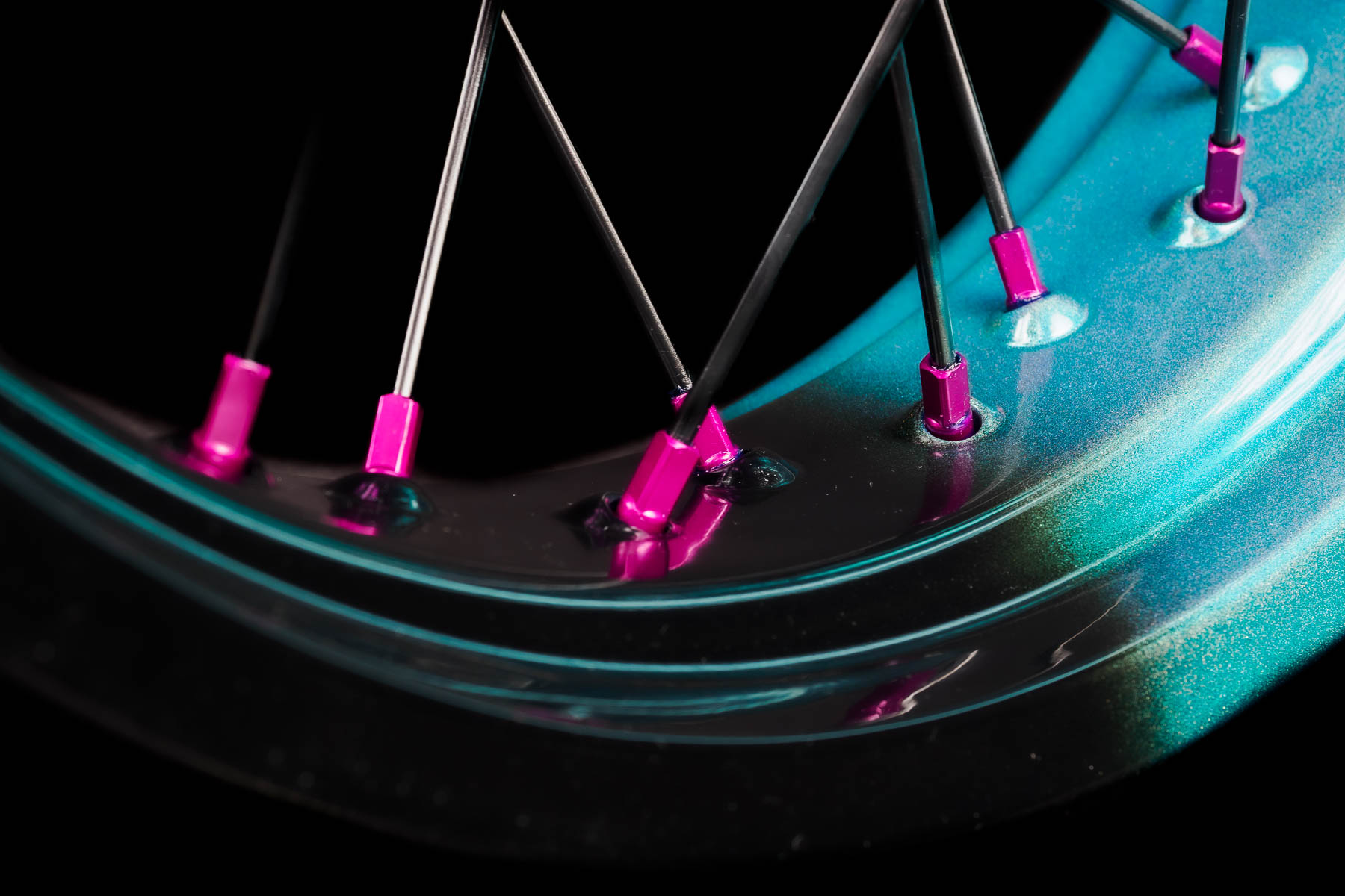 Supermoto Radsatz von Diller Powerparts mit Pulver Beschichtung in Wunschfarbe – Bild 5