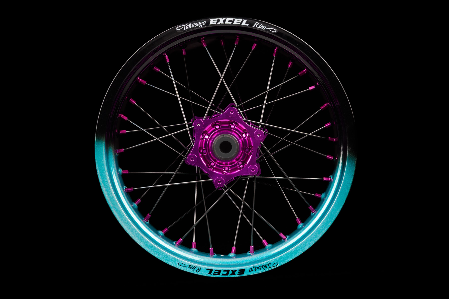 Supermoto Radsatz von Diller Powerparts mit Pulver Beschichtung in Wunschfarbe