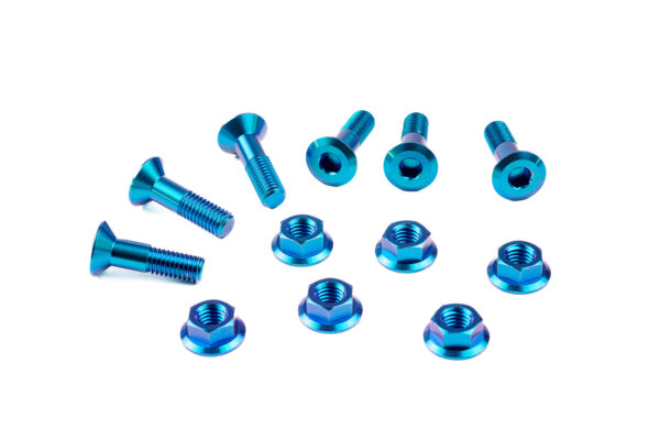 Titan Kettenradschrauben passend für KTM, Husqvarna und Gas Gas in der Farbe Teal Türkis