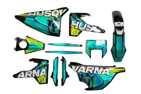 Holo Chrom Dekor auf Plastiks beklebt passend für Husqvarna 701