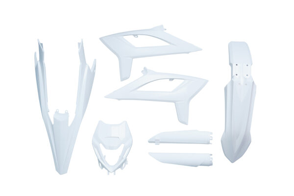 Acerbis Plastik Full Kit passend für Beta RR 125 LC und Beta Motard 125 LC 2021 – 2026 Weiß