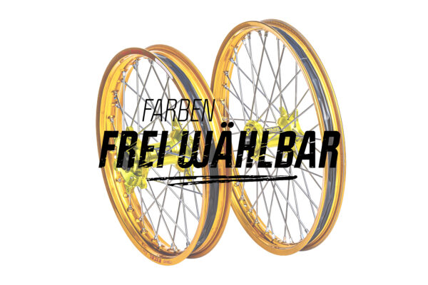 Excel Felgensatz Haan Wheels Motocross Felgen Gold Gelb Ffw