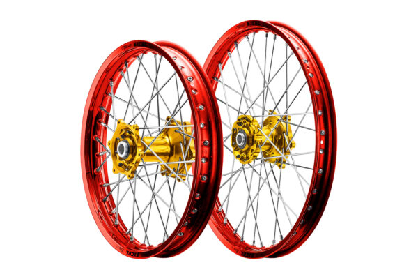 Excel Felgensatz Haan Wheels Motocross Felgen Rot Gold