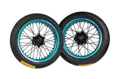 Excel Rim Set Haan Wheels Supermoto Rims Candy Turquoise Suitable For Ktm Husqvarna Gas Gas And Stark Varg