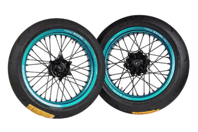 Excel Rim Set Haan Wheels Supermoto Rims Candy Turquoise Suitable For Ktm Husqvarna Gas Gas And Stark Varg
