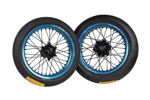 Excel Felgensatz Haan Wheels | Supermoto Felgen | Candy Türkis Passend Für Ktm, Husqvarna, Gas Gas Und Stark Varg