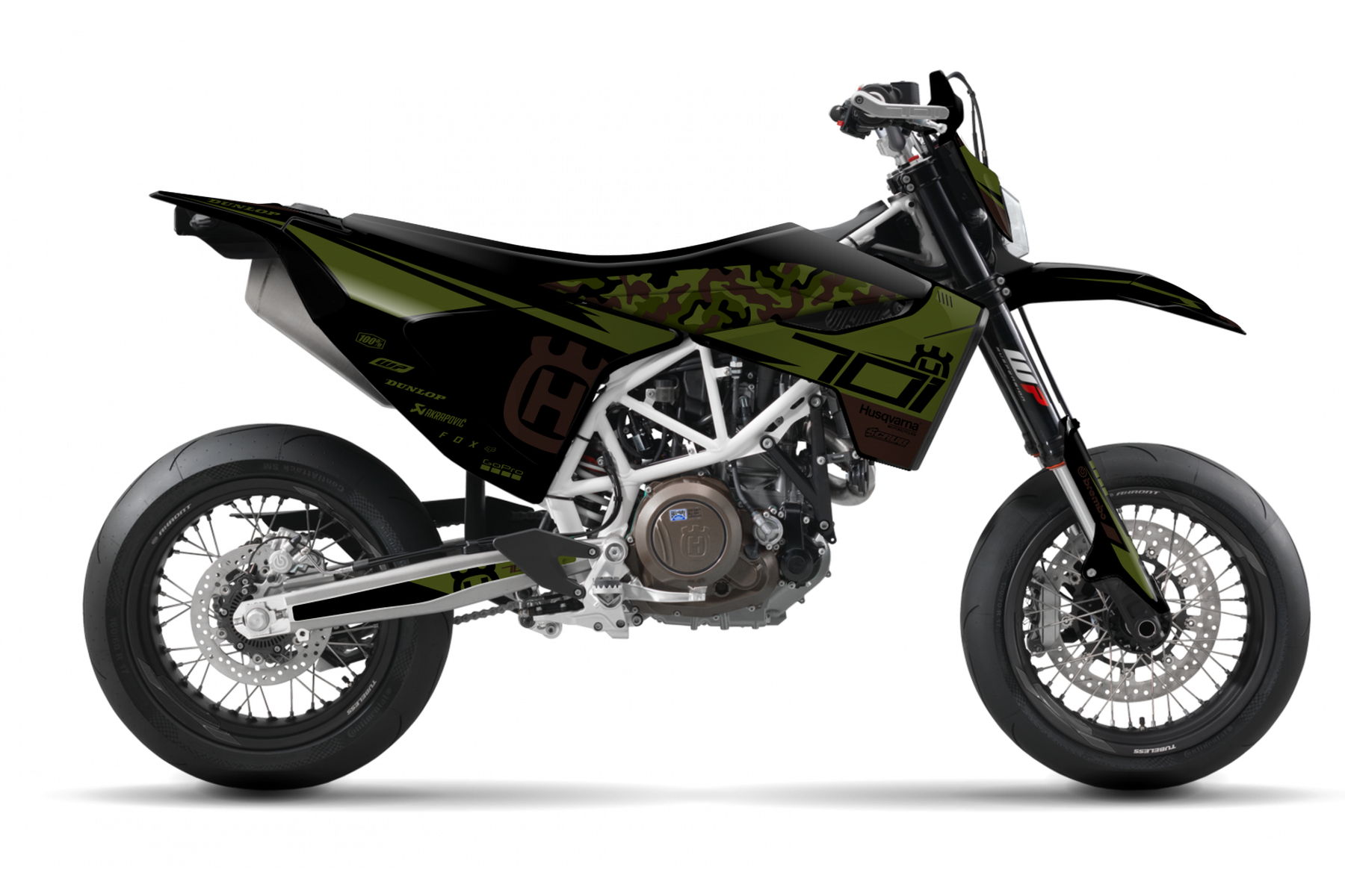 Dekor Factory Crank Camo passend für Husqvarna 701 Supermoto-1 Dekor Factory Crank Camo passend für Husqvarna 701 Supermoto – Bild 1