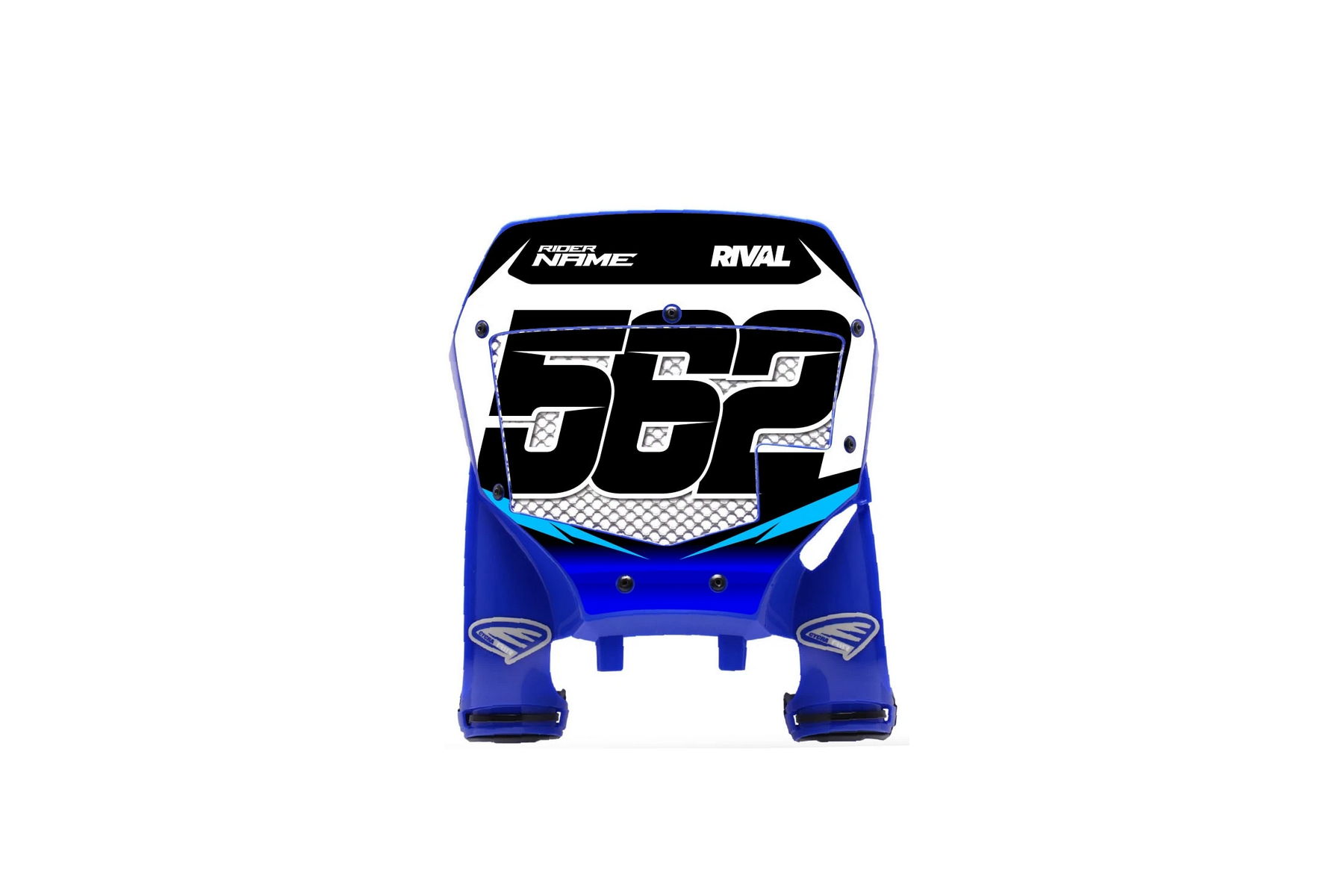Cycra Startnummerntafel Stadium Vented YZ1 Cycra Startnummerntafel Stadium Vented passend für Yamaha YZF450 2023 – 2026 und YZF250 2024 – 2026 Blau mit Name und Startnummer – Bild 1