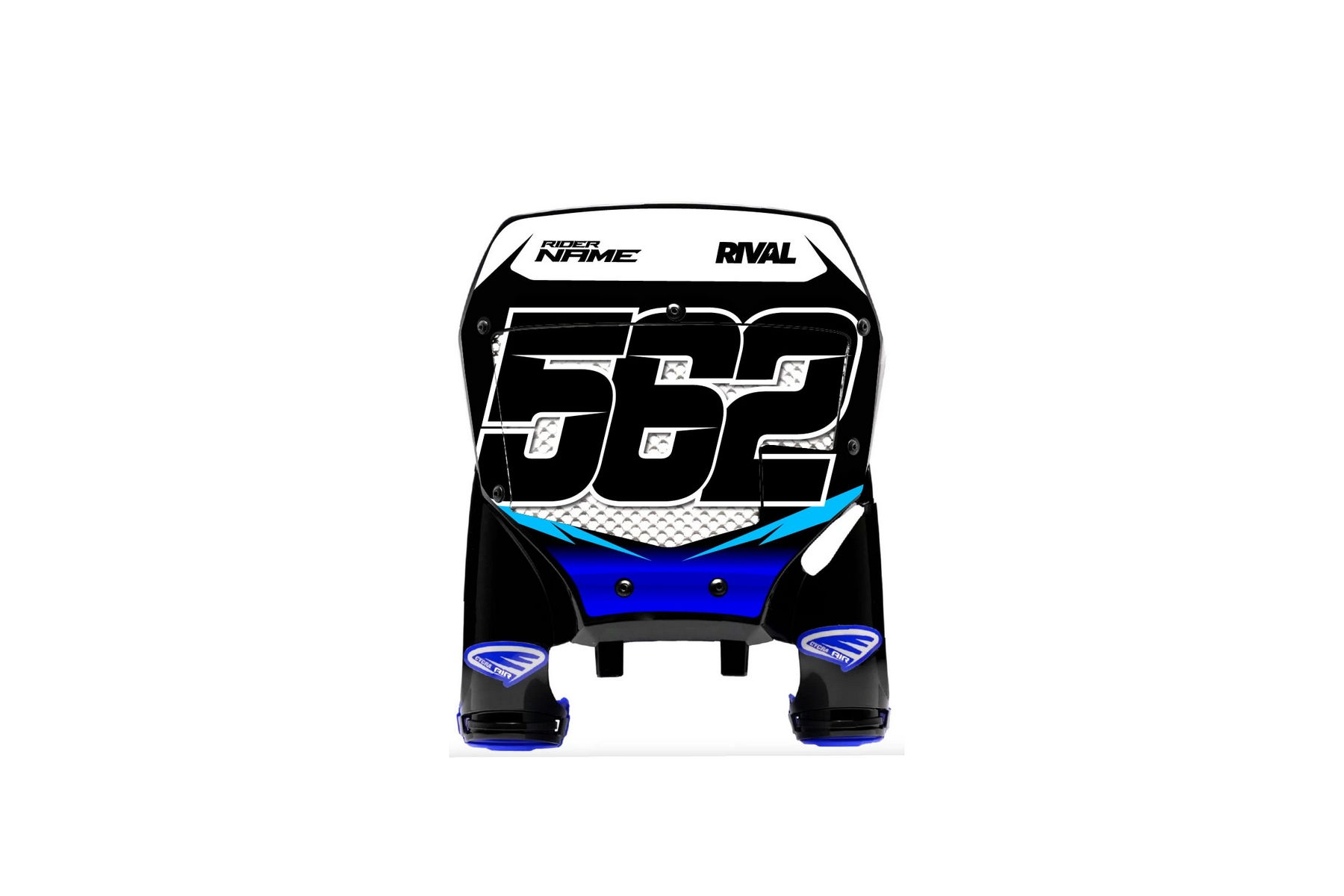 Cycra Startnummerntafel Stadium Vented YZ2 Cycra Startnummerntafel Stadium Vented passend für Yamaha YZF450 2023 – 2026 und YZF250 2024 – 2026 Schwarz mit Name und Startnummer – Bild 1