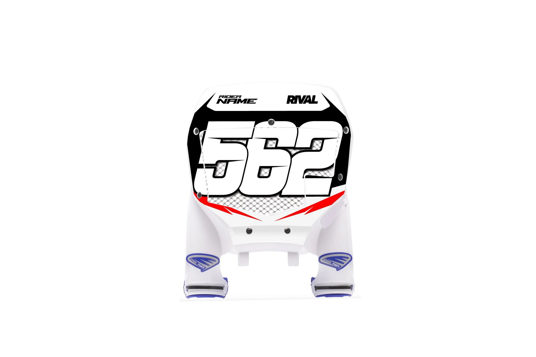 Cycra Startnummerntafel Stadium Vented YZ3 Cycra Startnummerntafel Stadium Vented passend für Yamaha YZF450 2023 – 2026 und YZF250 2024 – 2026 Weiß mit Name und Startnummer – Bild 1