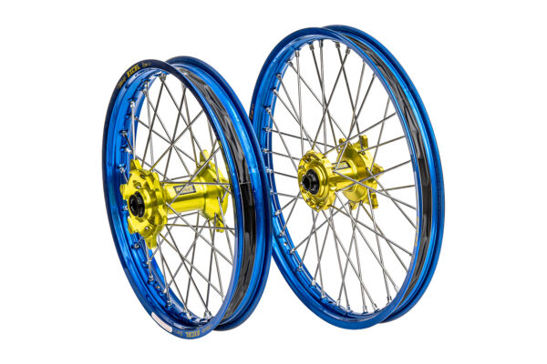 Excel Felgensatz Haan Wheels Motocross Felgen Blau Gelb