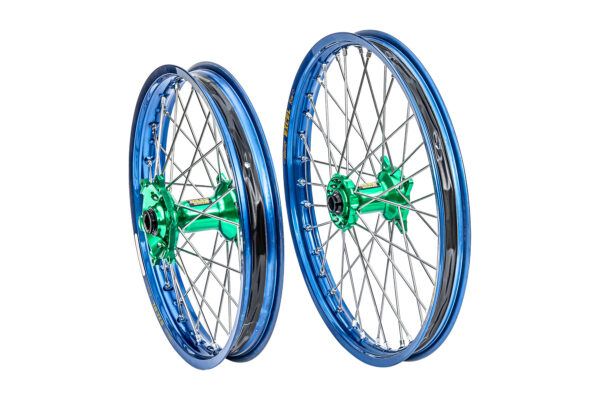 Excel Felgensatz Haan Wheels Motocross Felgen Blau Grün