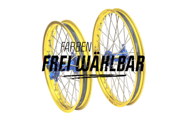Excel Felgensatz Haan Wheels Motocross Felgen Gelb Blau Ffw