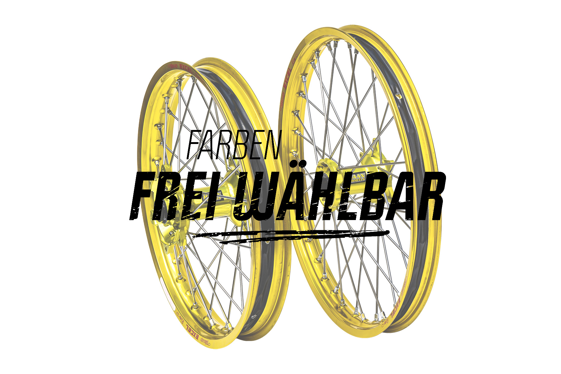 Excel Felgensatz Haan Wheels Motocross Felgen Gelb Ffw