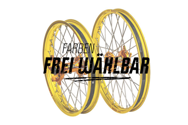 Excel Felgensatz Haan Wheels Motocross Felgen Gelb Gold Ffw