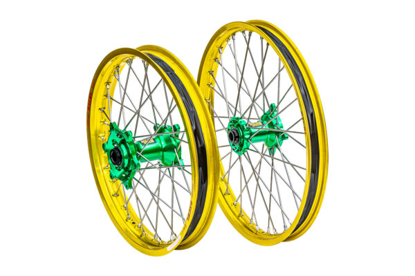Excel Felgensatz Haan Wheels Motocross Felgen Gelb Grün