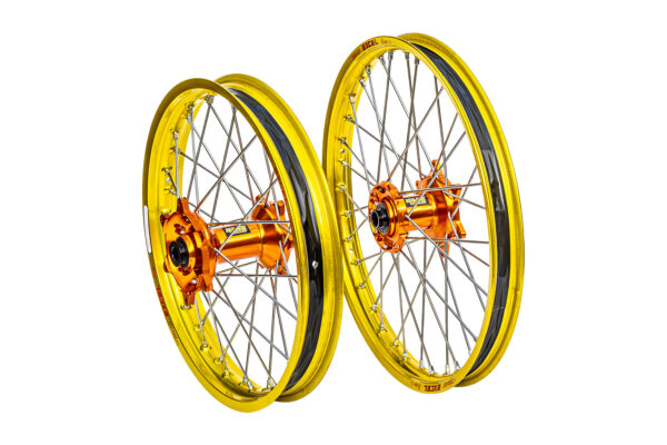 Excel Felgensatz Haan Wheels Motocross Felgen Gelb Orange