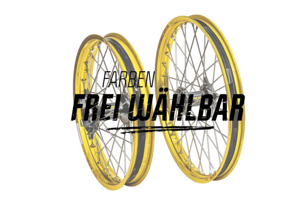 Excel Felgensatz Haan Wheels Motocross Felgen Gelb Titan Ffw