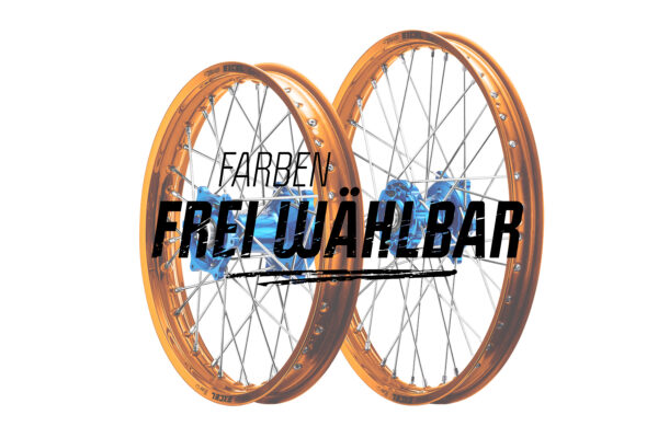 Excel Felgensatz Haan Wheels Motocross Felgen Orange Blau Ffw